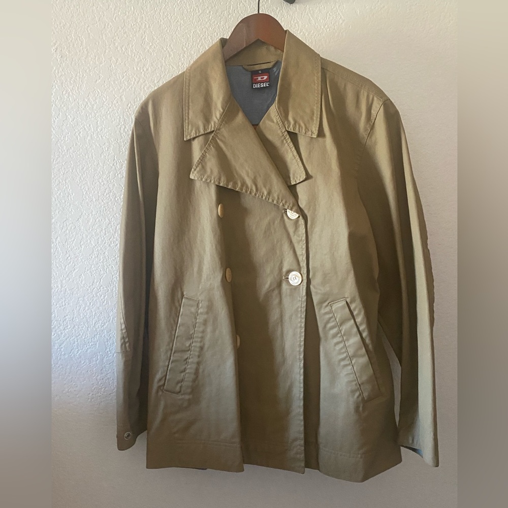 Diesel Pea Coat, Taupe Canvas